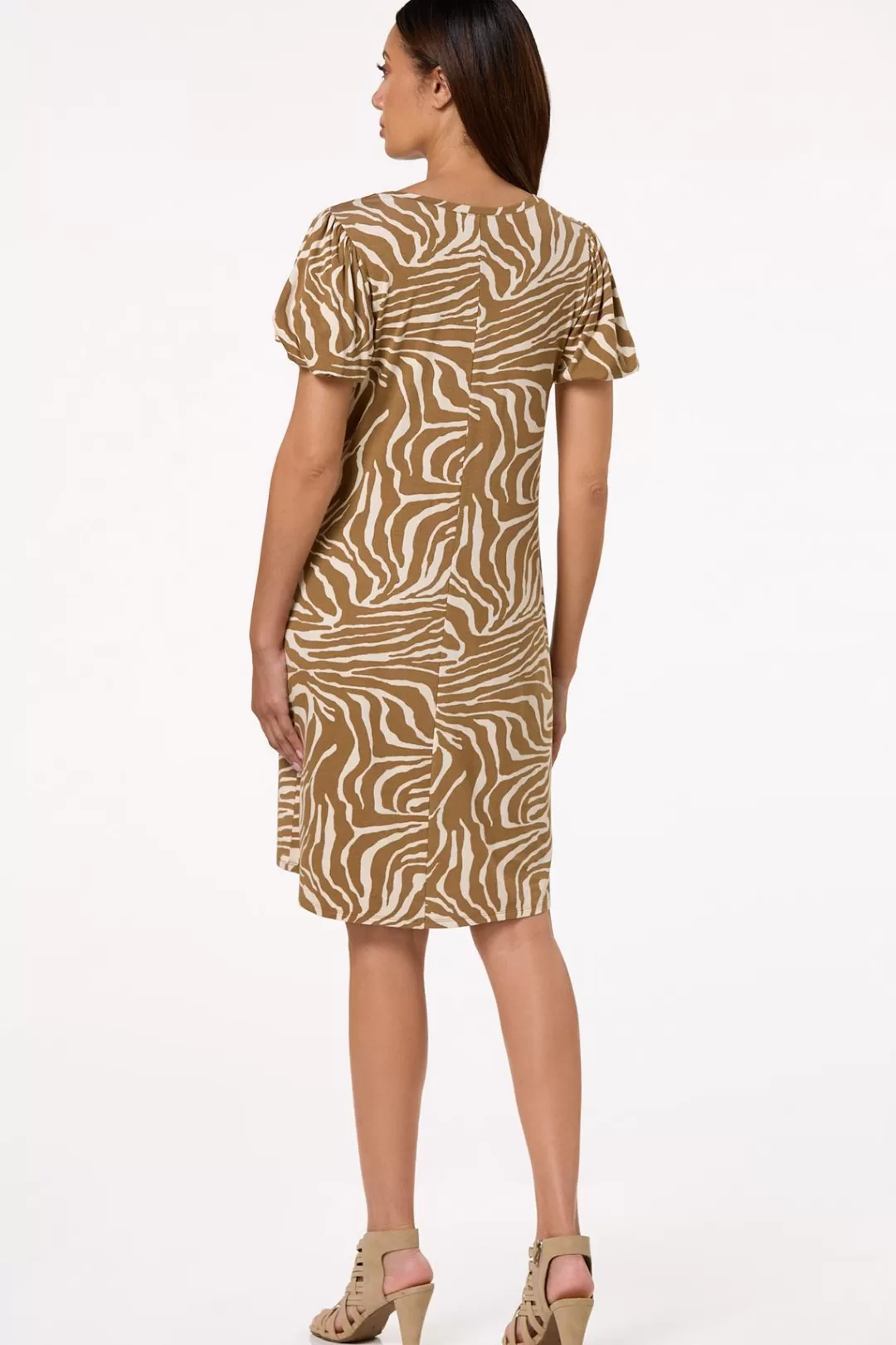 Cato Dresses | Animal Bubble Sleeve T- Shirt Dress