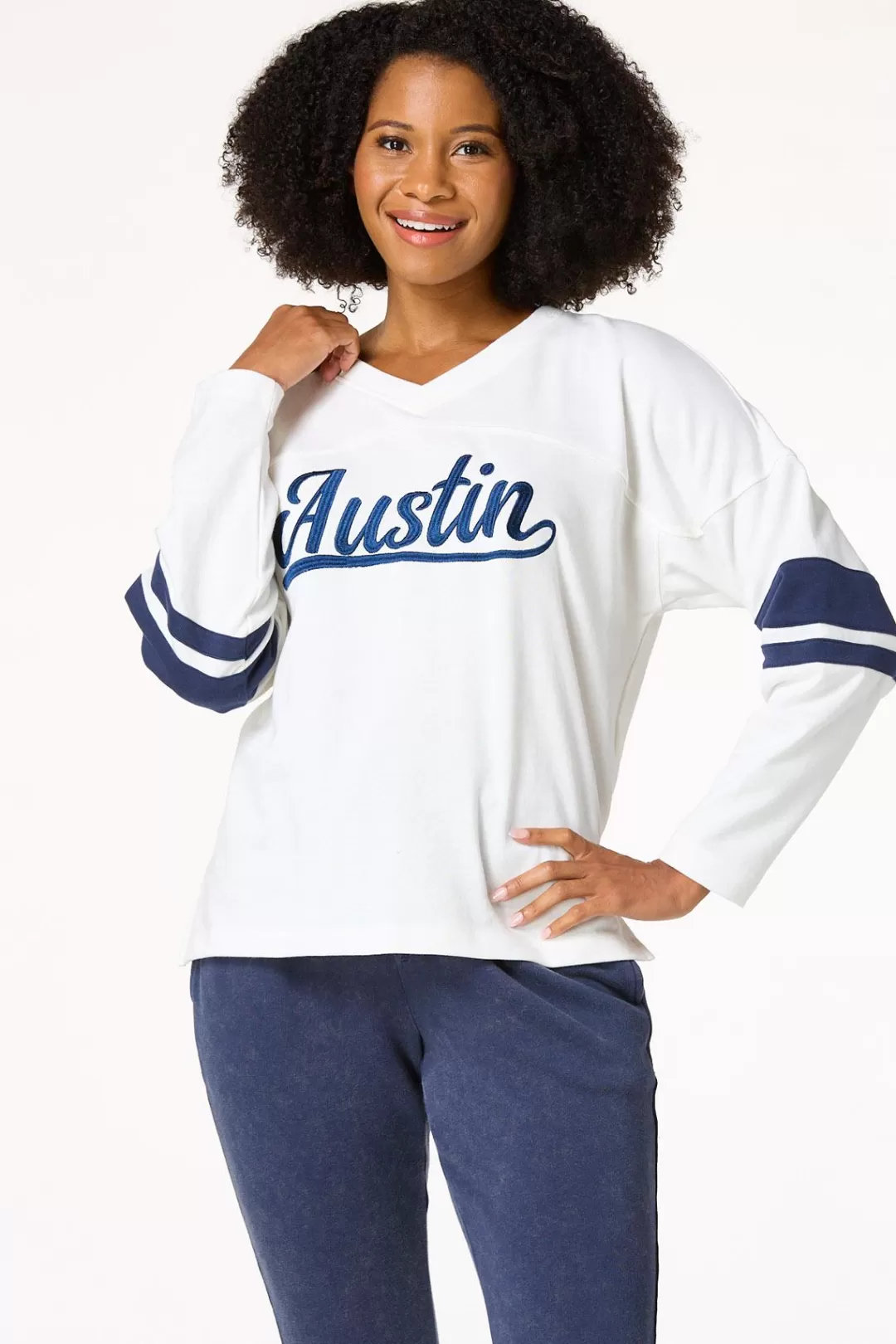 Cato Athleisure | Tops | Austin Varsity Sweatshirt