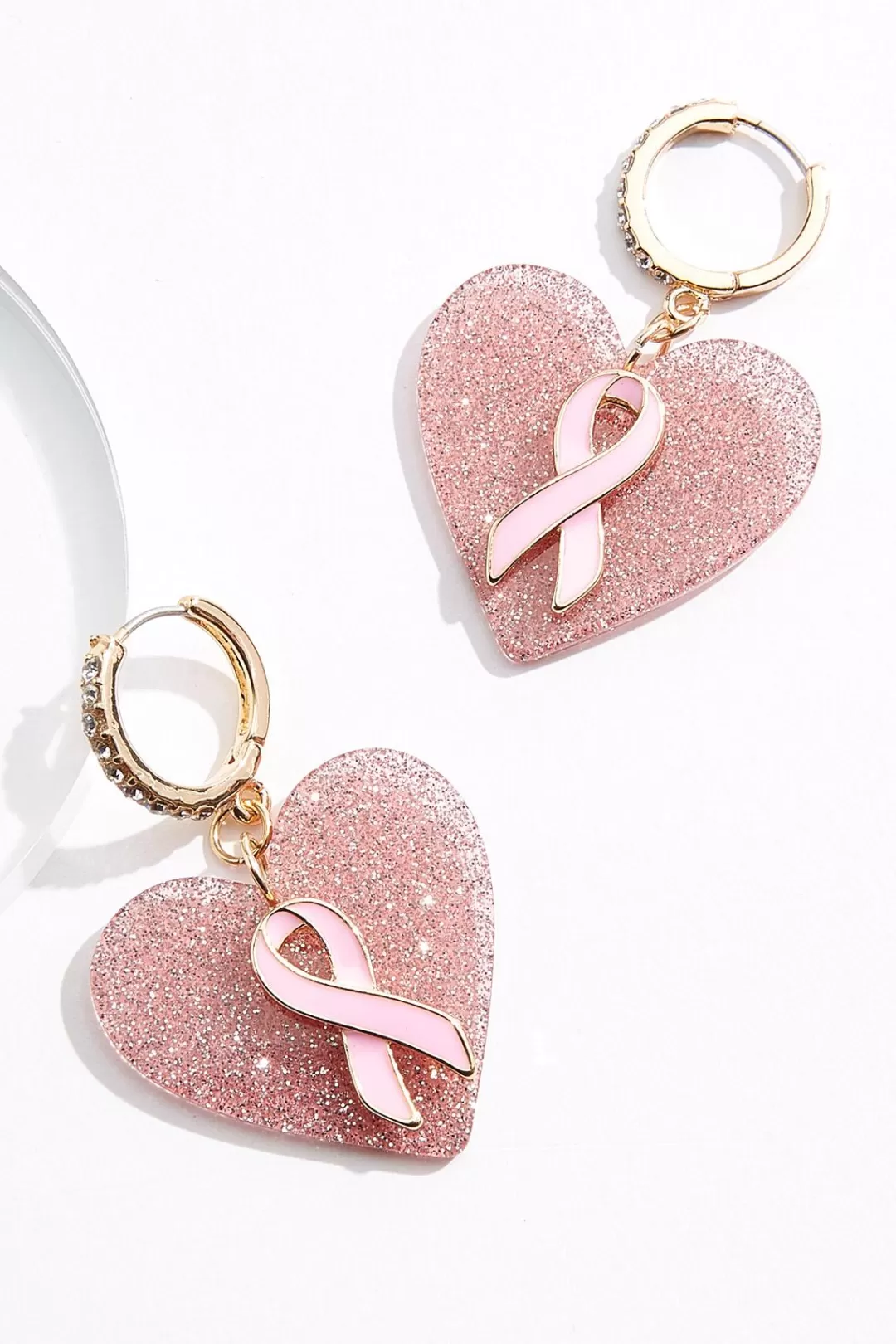 Cato Earrings | Awareness Heart Hoop Dangle Earrings