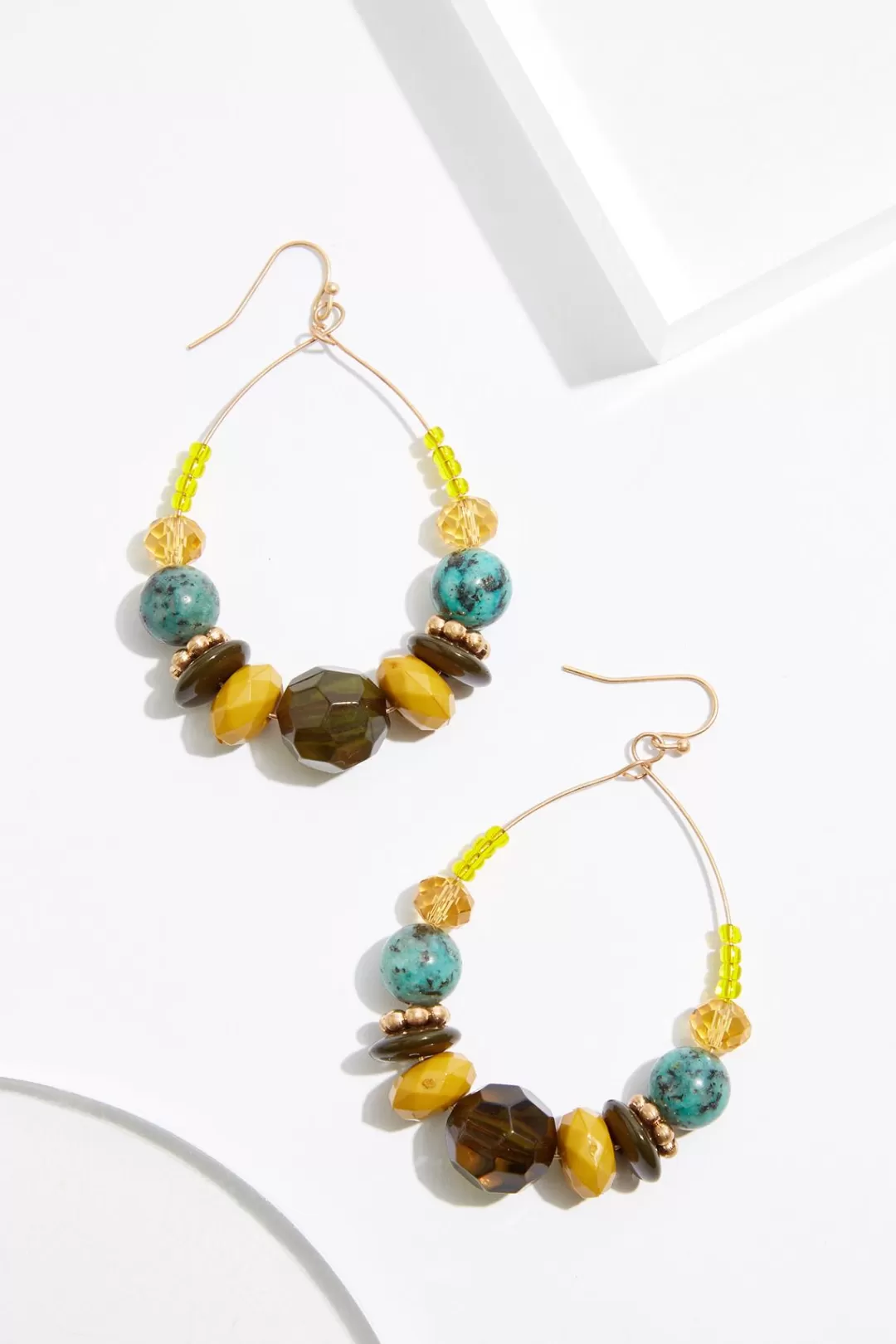 Cato Earrings | Beaded Wire Tear Earrings