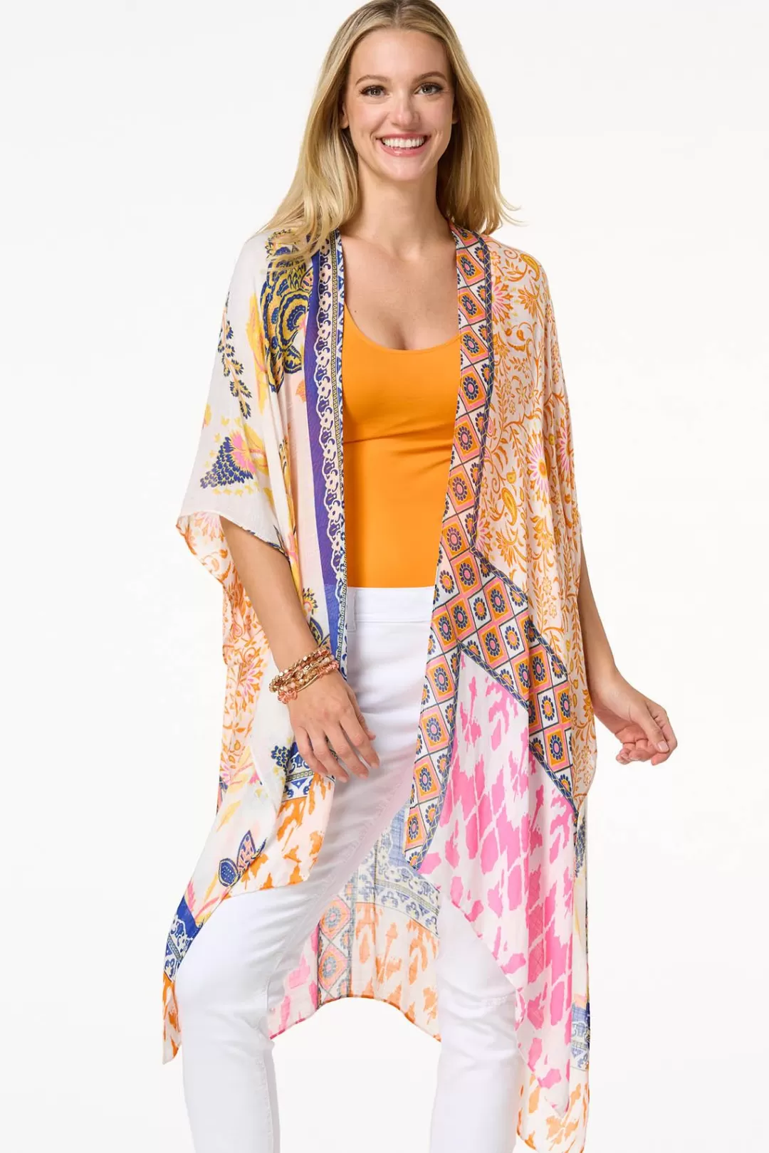 Cato Cover Ups | Tops | Boxed Mixed Print Kimono