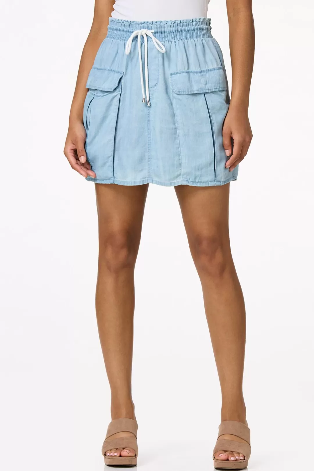 Cato Shorts | Skirts | Chambray Utility Skort