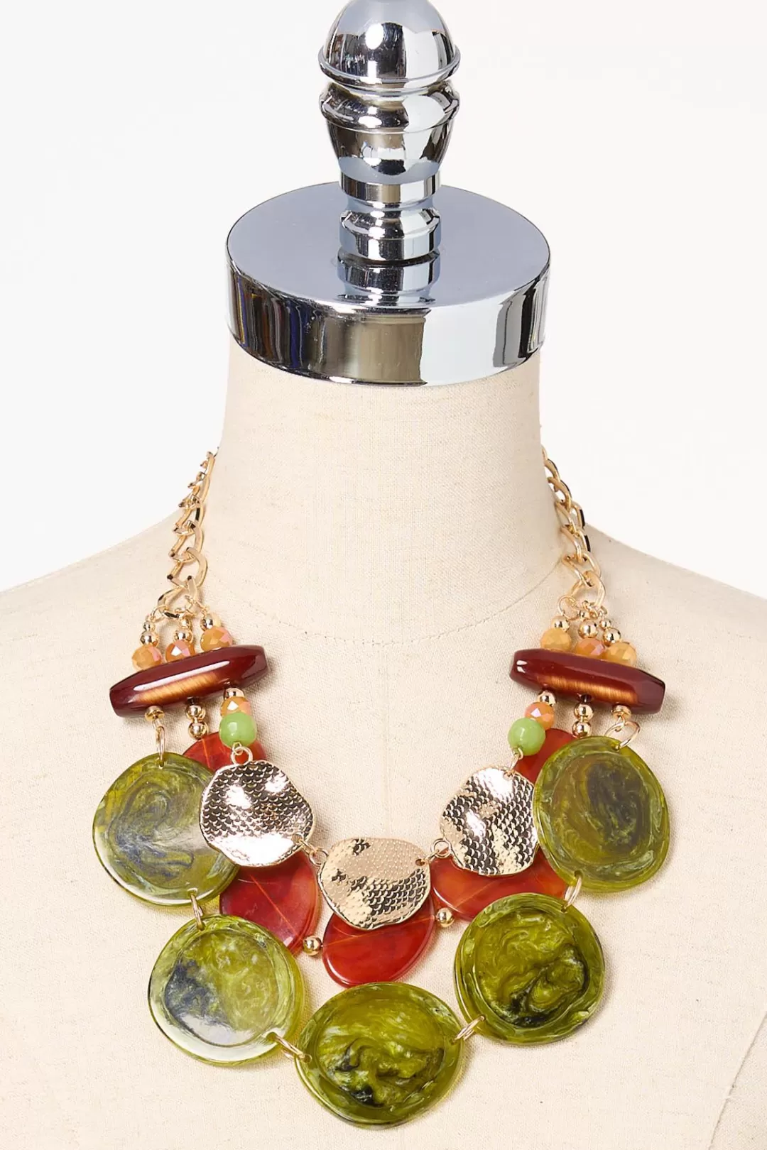 Cato Necklaces | Chunky Lucite Layered Necklace