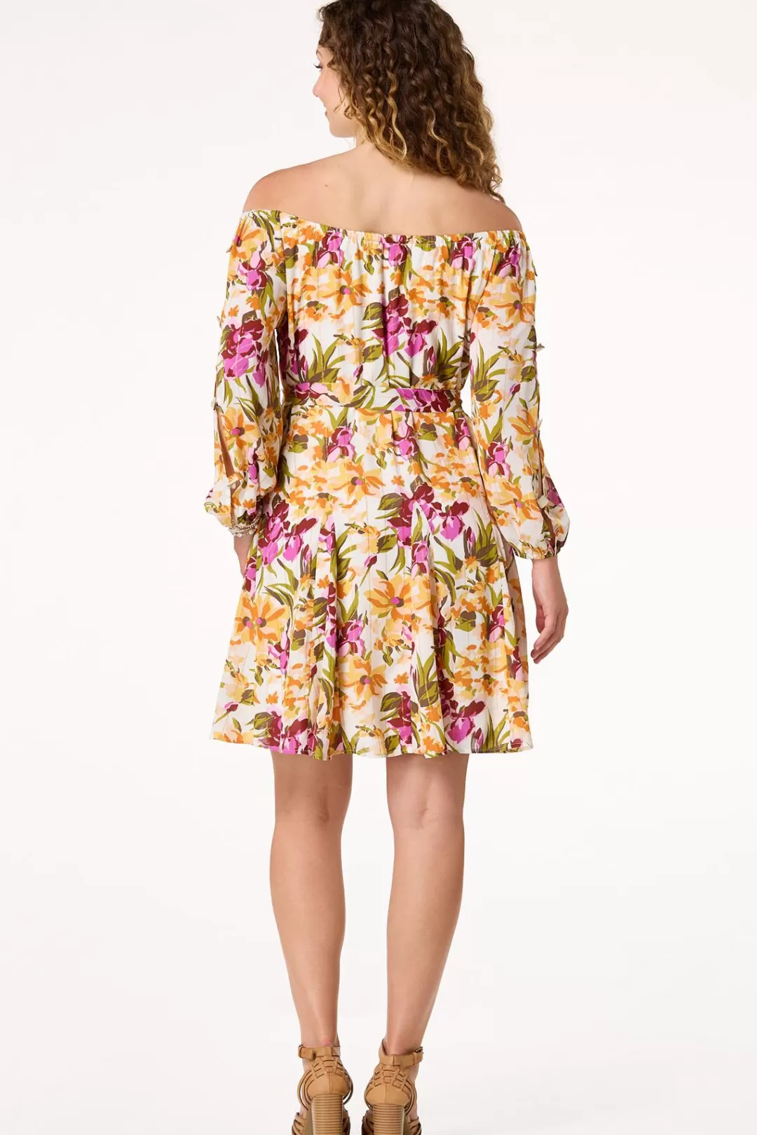 Cato Dresses | Cold Shoulder Floral Dress