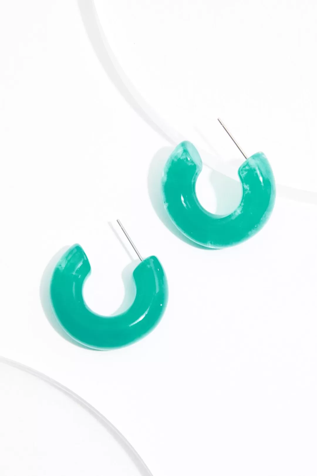 Cato Earrings | Colored Open Hoop Earrings