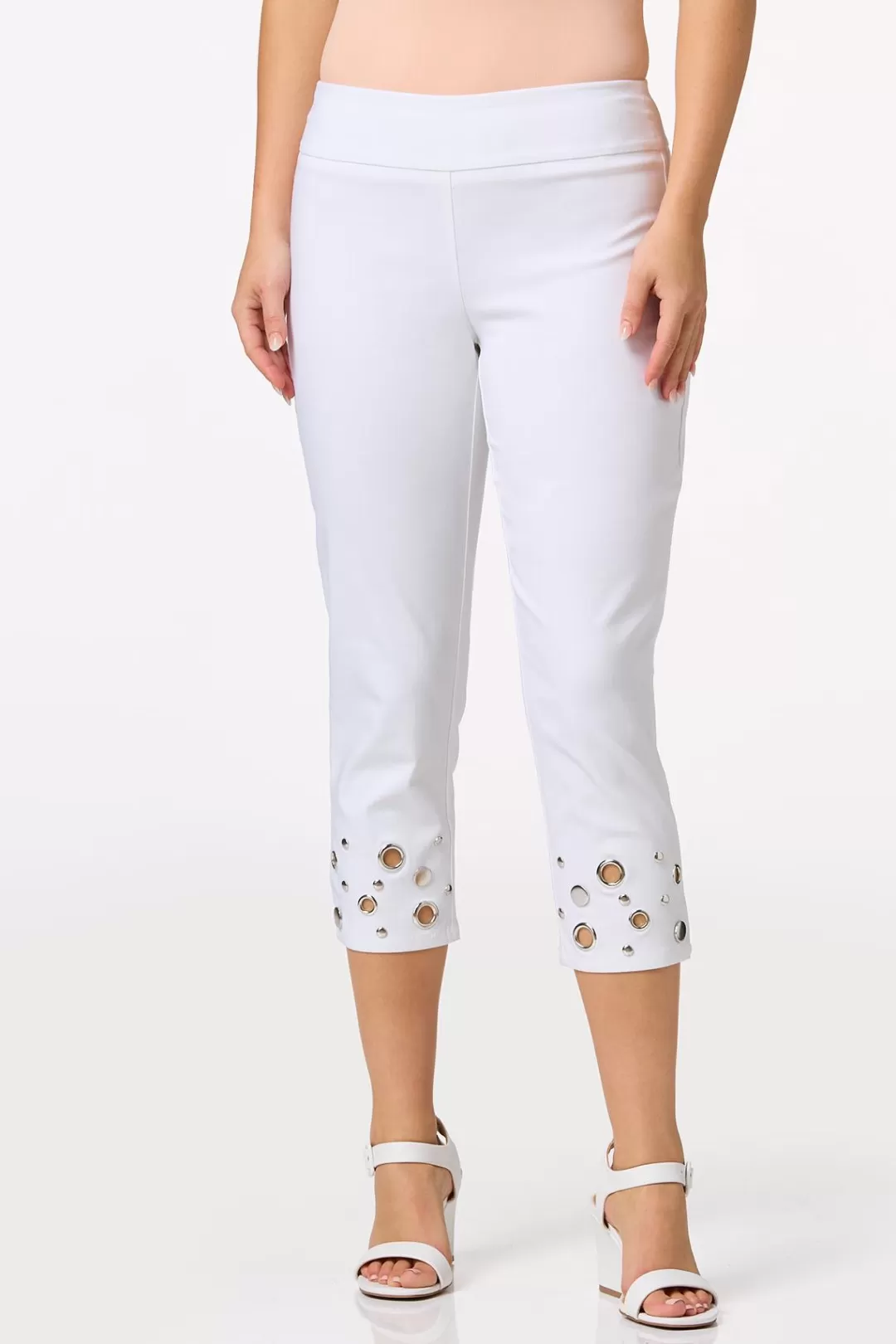 Cato Pants | Cropped Cutout Rivet Pants