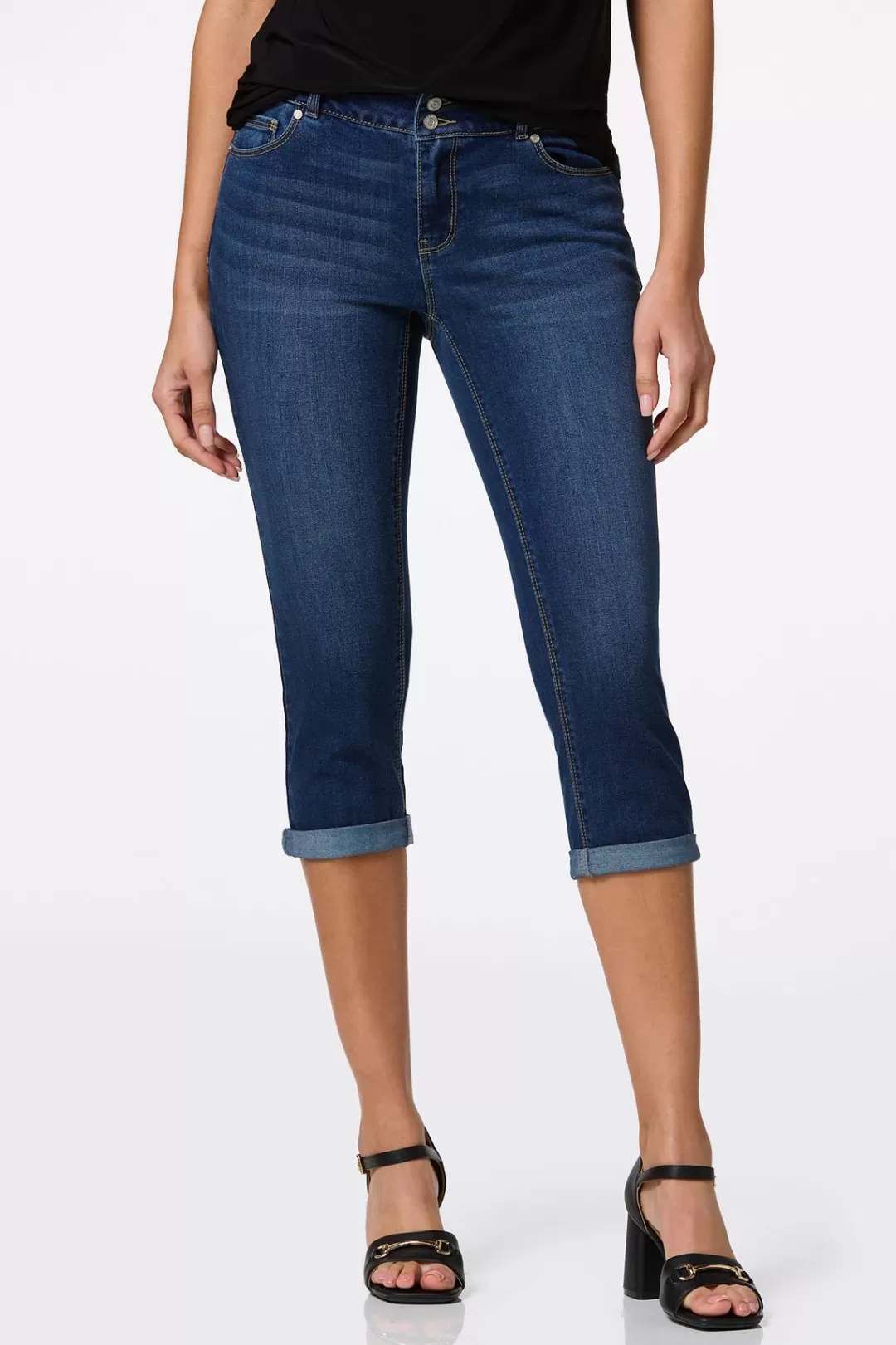 Cato Jeans | Cropped Dark Wash Jeans