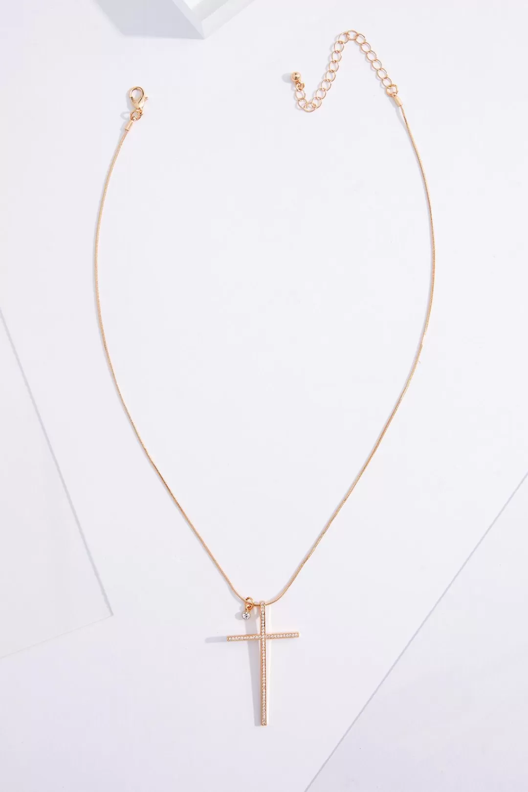 Cato Inspirational | Necklaces | Cubic Zirconia Cross Pendant Necklace