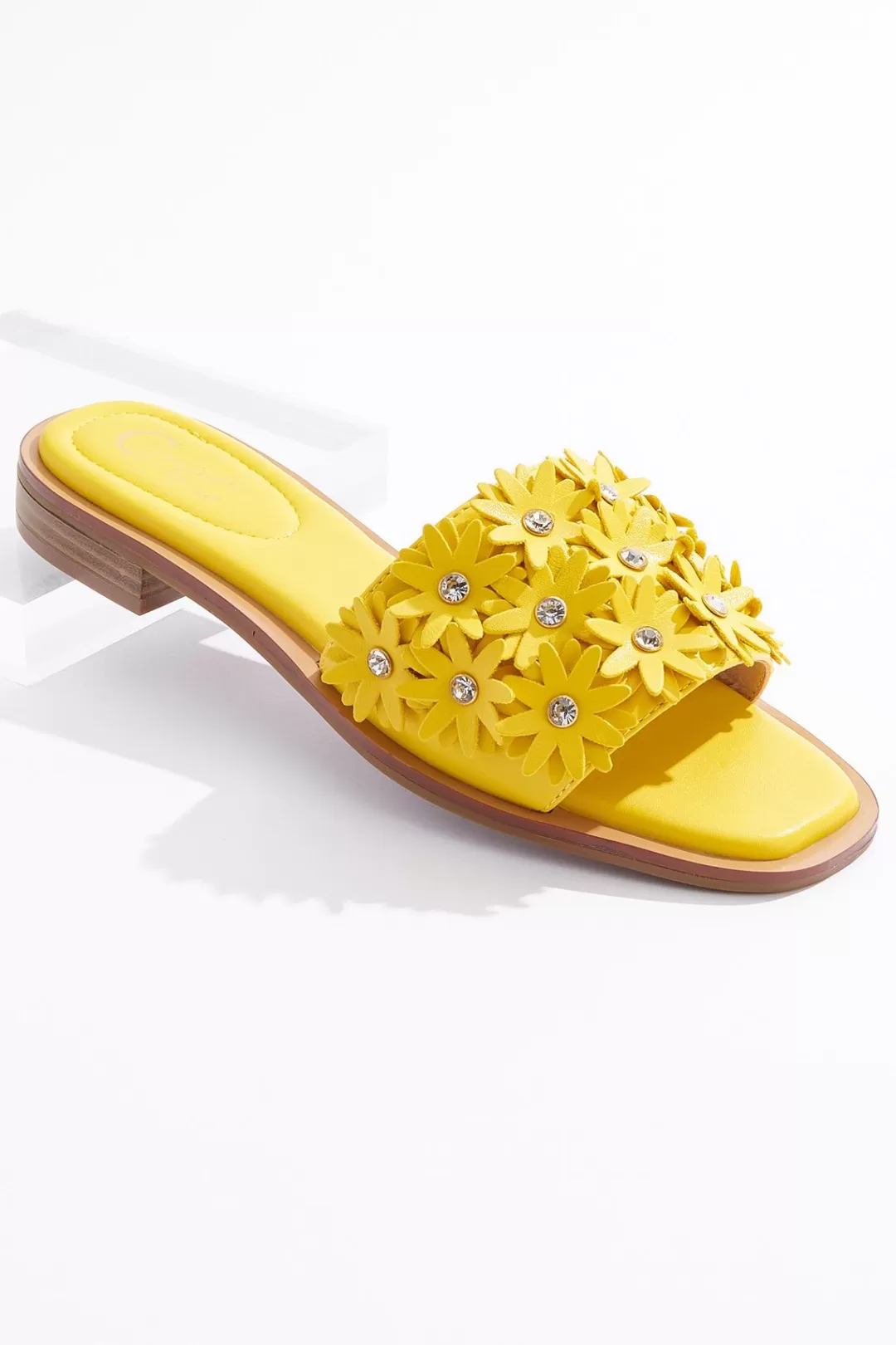 Cato Sandals | Flats | 3d Flower Slide Sandals