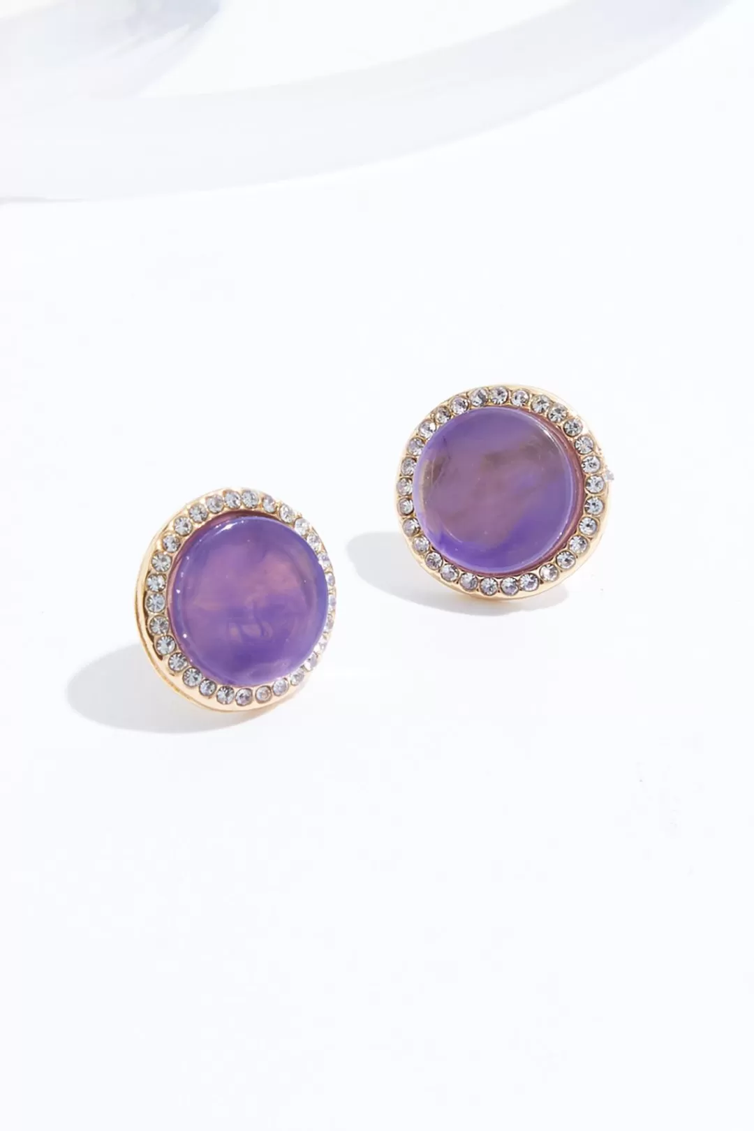 Cato Earrings | Everyday Lucite Button Earrings