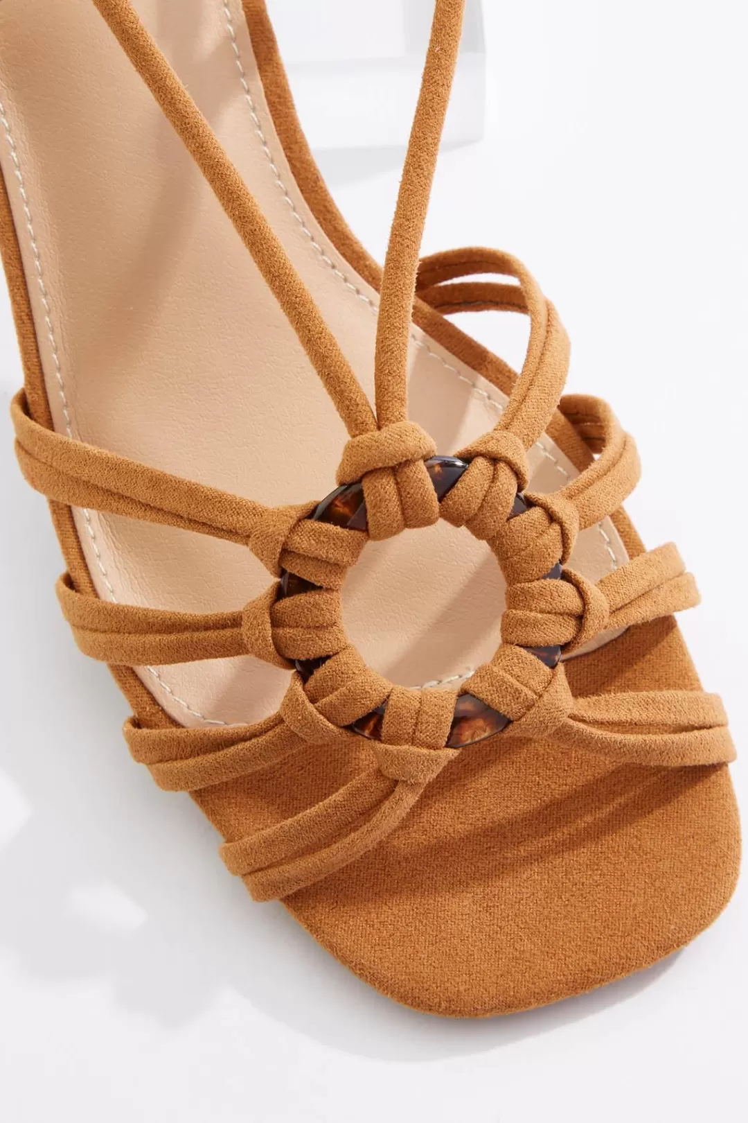 Cato Sandals | Heels | Faux Suede Strappy Sandals