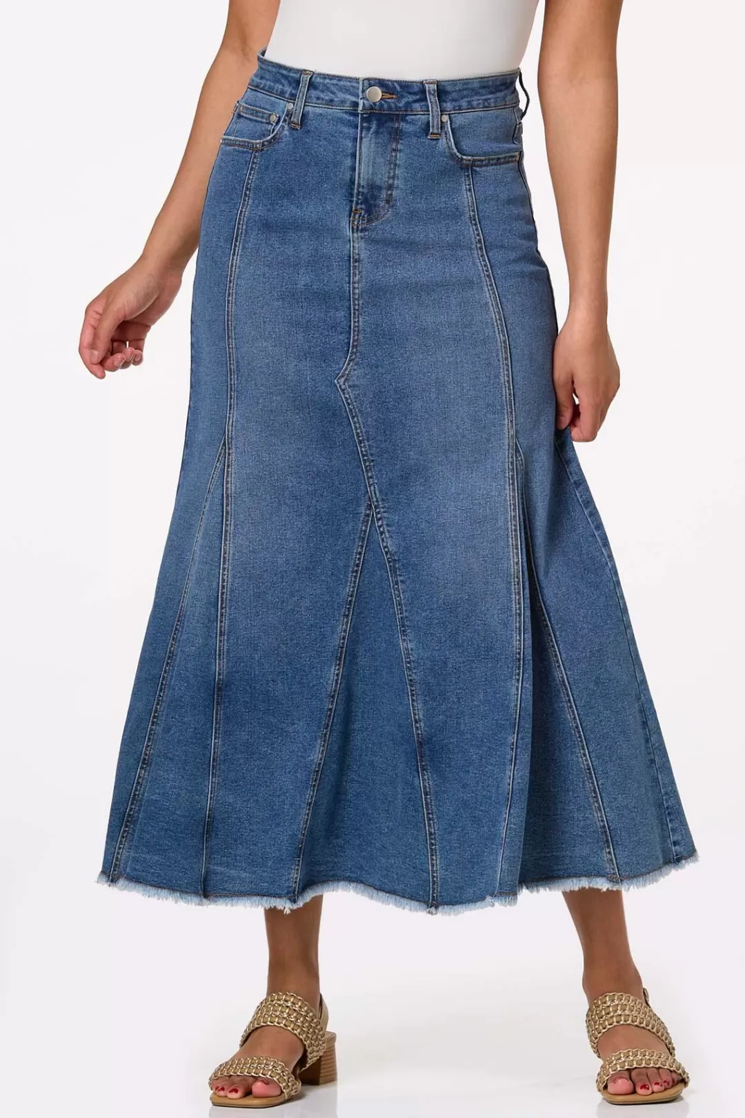 Cato Skirts | Jeans | Fit And Flare Denim Maxi Skirt