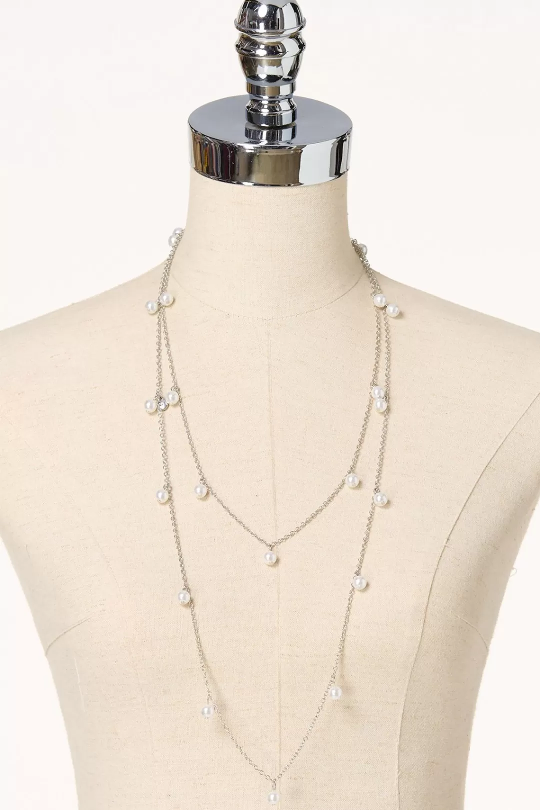 Cato Sets | Necklaces | Floating Pearl Long Necklace Set