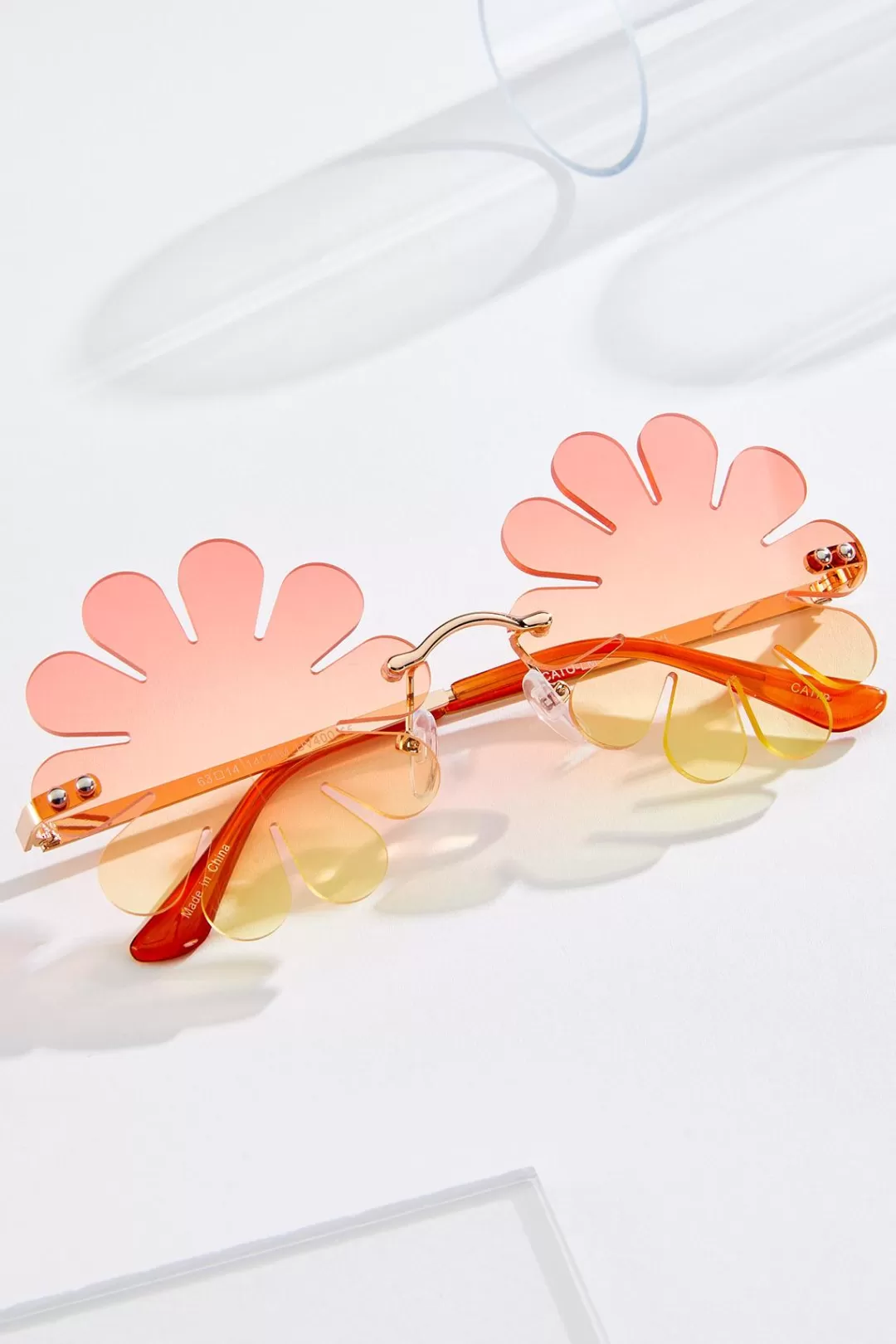 Cato Sunglasses | Flower Rimless Sunglasses