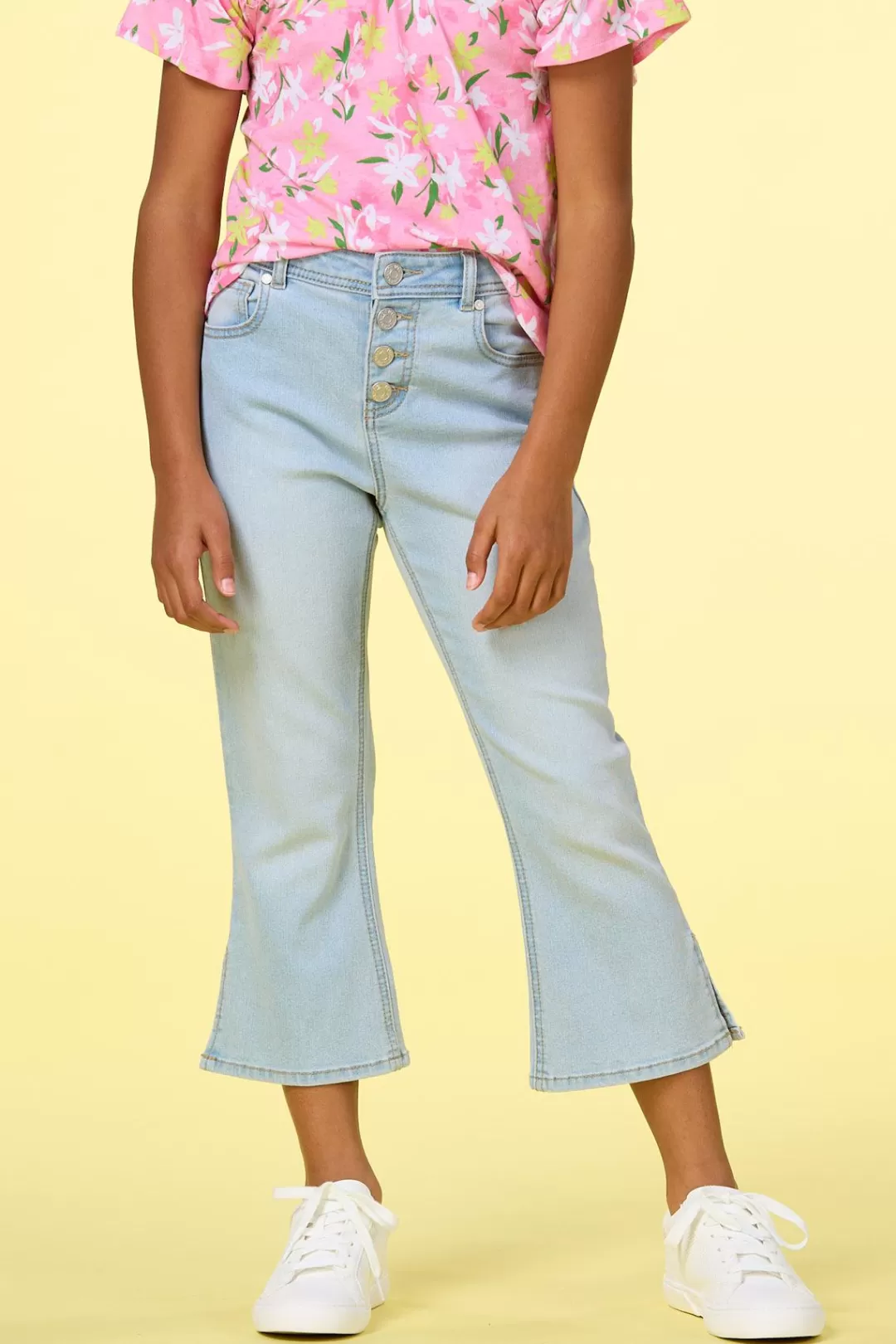 Cato Bottoms | Girls Cropped Flare Jeans