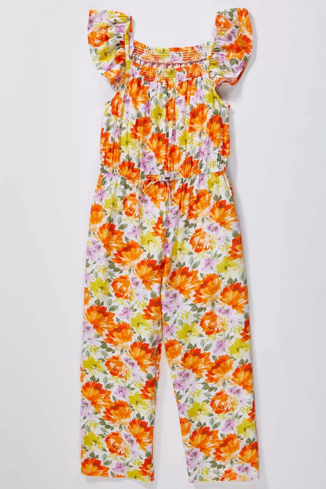 Cato Dresses | Girls Floral Flutter Sleeve Jumpsuit