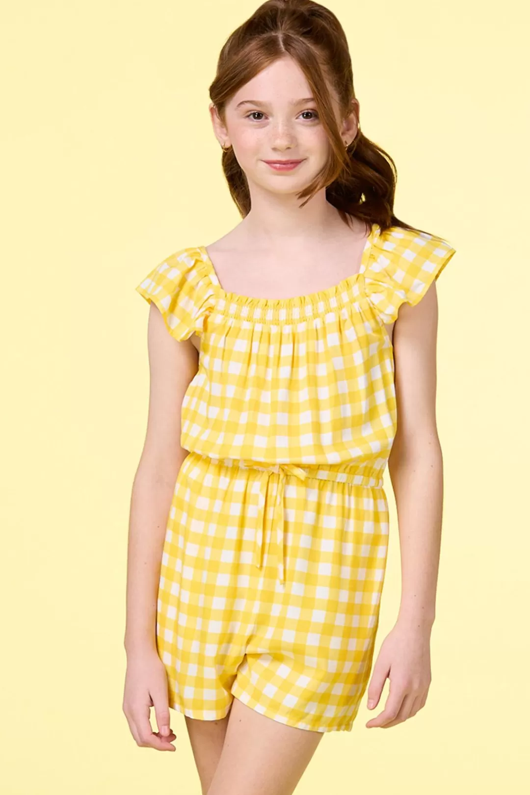 Cato Dresses | Girls Ruffled Gingham Romper