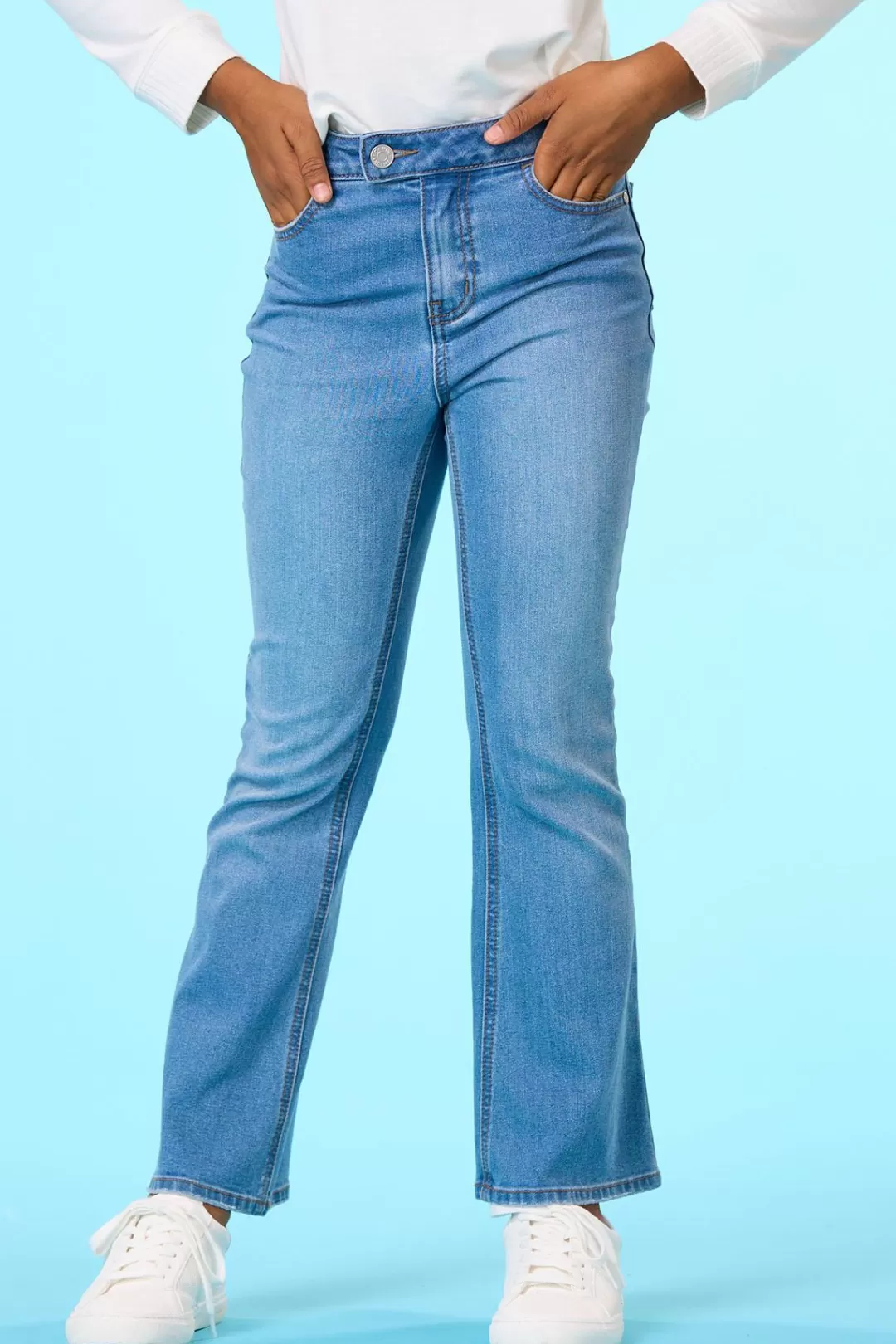 Cato Bottoms | Girls Tab Waist Jeans