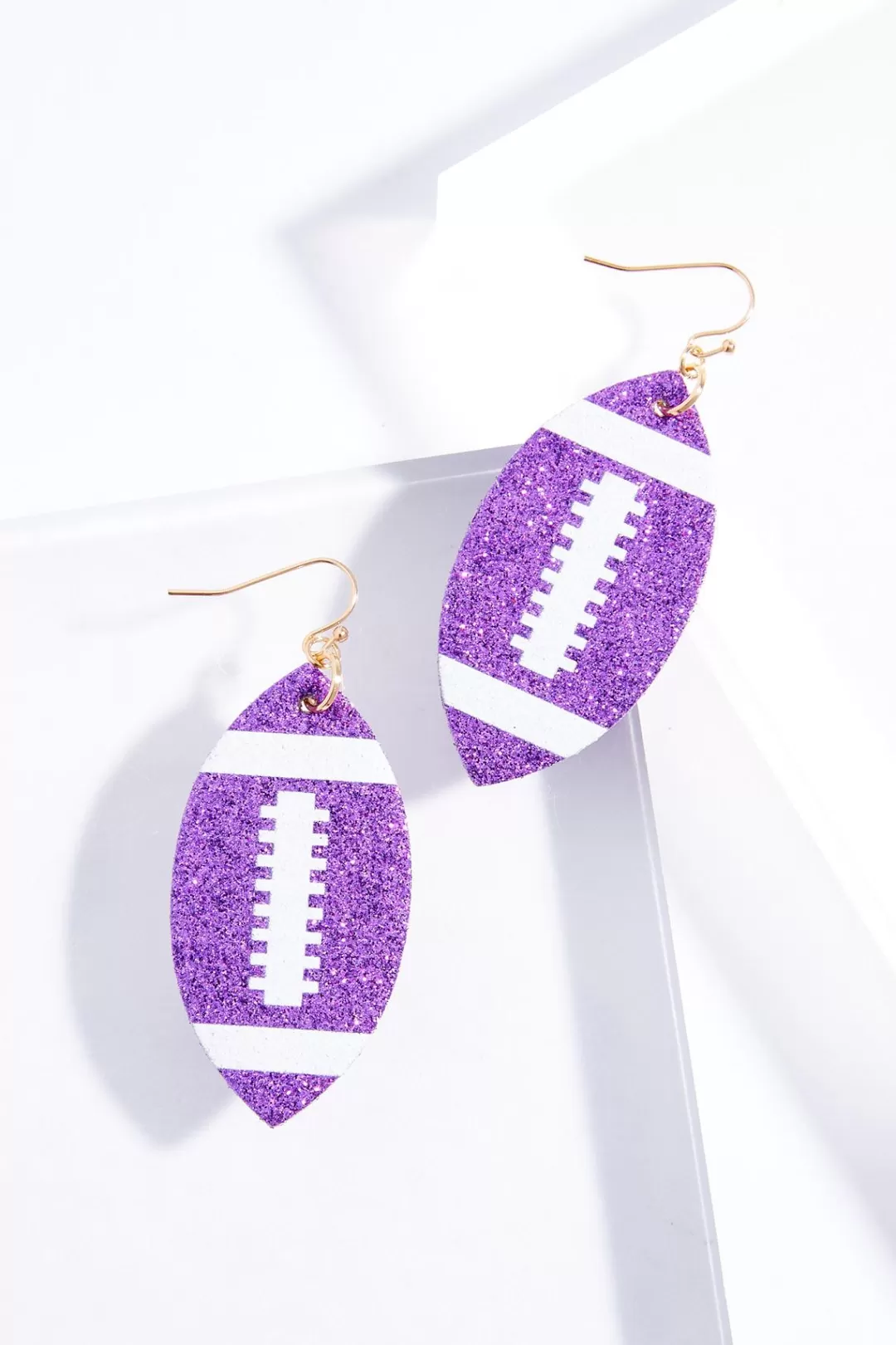 Cato Earrings | Glitter Football Earrings