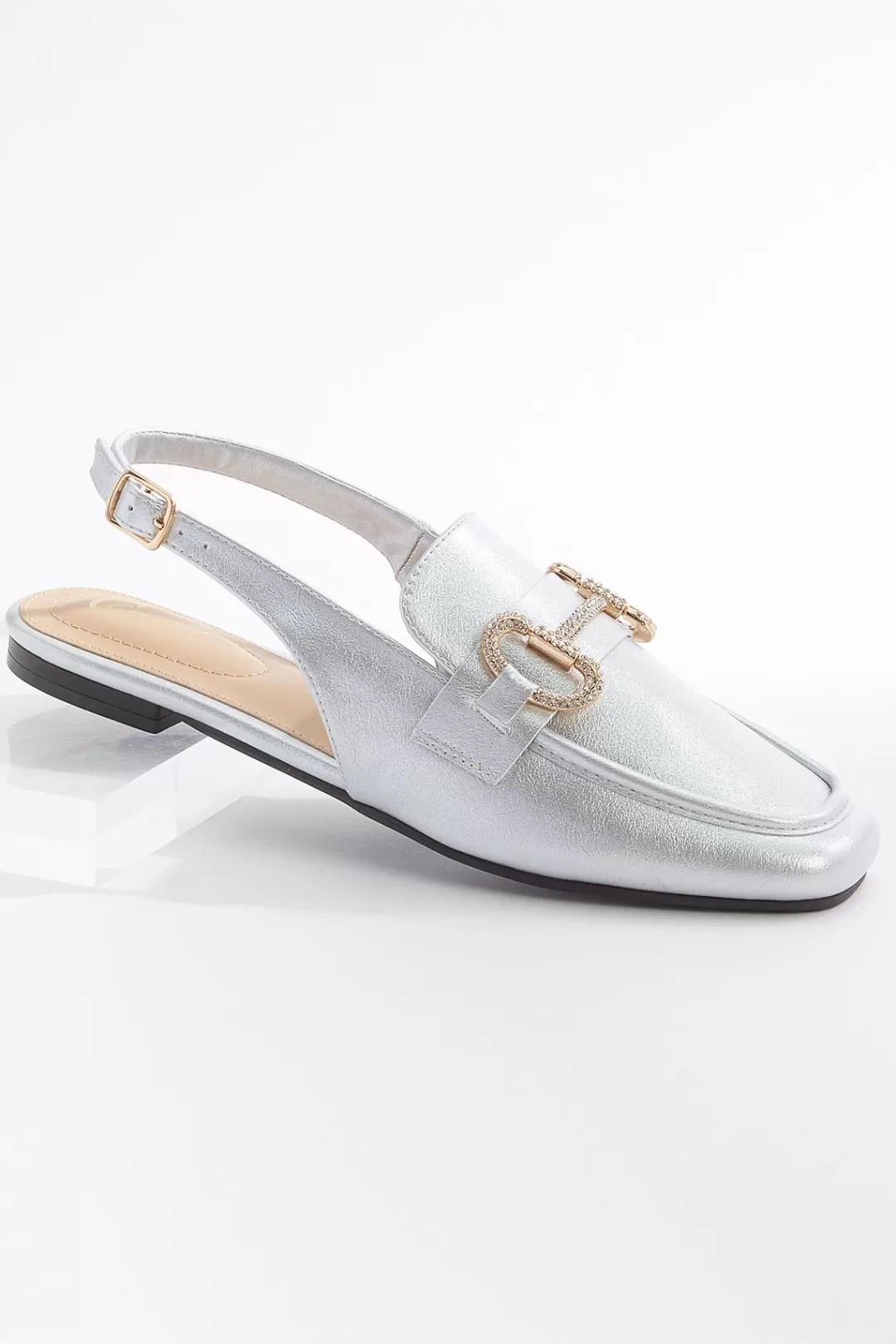 Cato Flats | Hardware Slingback Loafer Flats