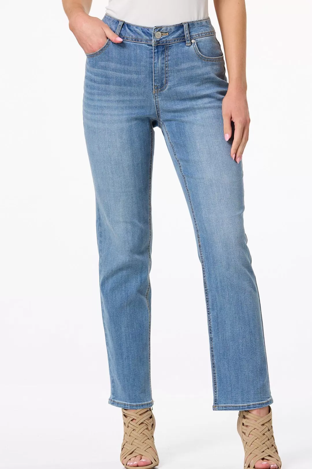 Cato Jeans | High Rise Straight Leg Jeans