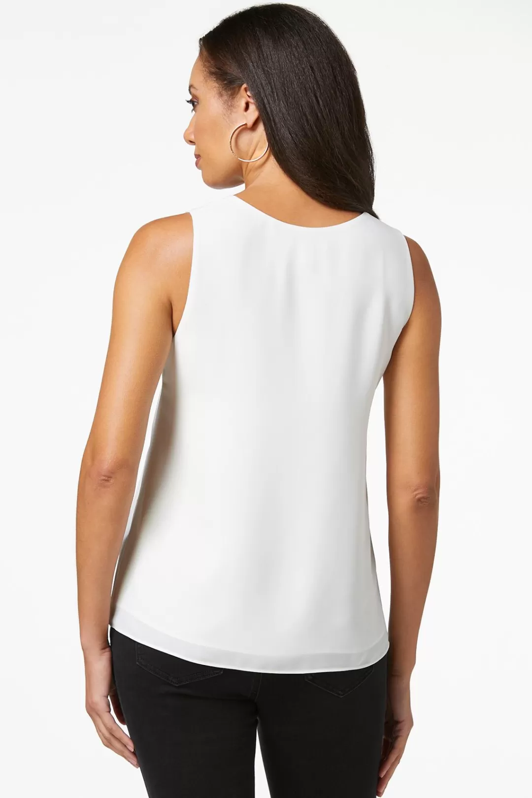 Cato Tops | Ivory Layered Tank