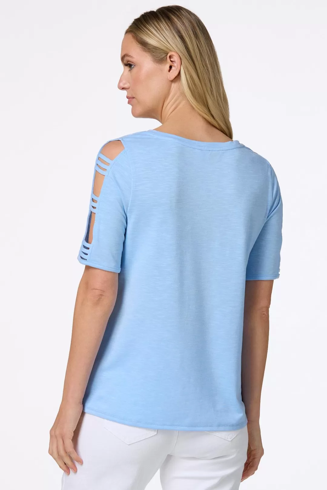 Cato Tops | Ladder Sleeve Tee