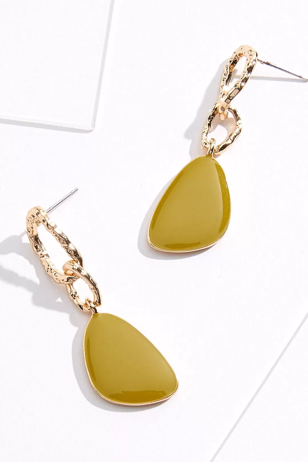 Cato Earrings | Linked Lucite Pendant Earrings