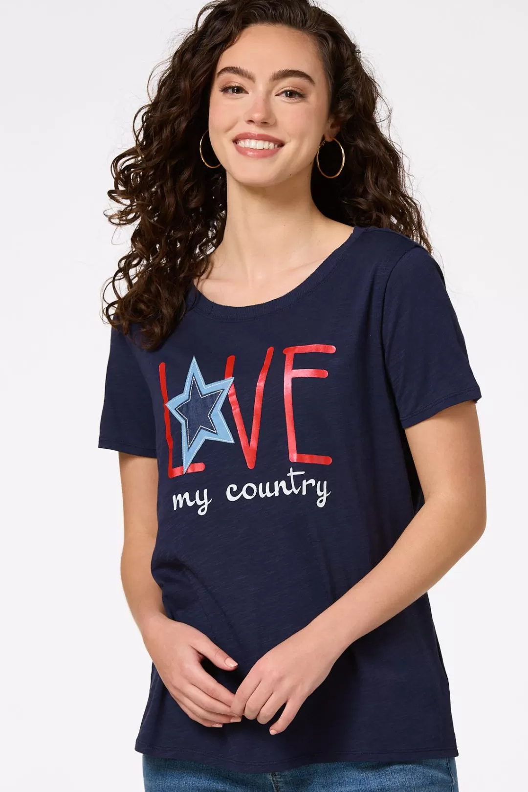 Cato Tops | Love My Country Tee