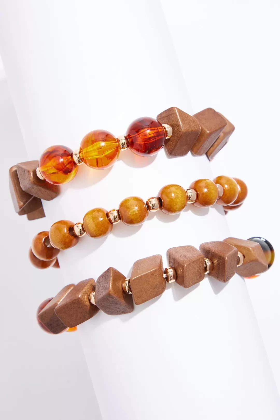 Cato Bracelets | Lucite Wood Bracelet Set