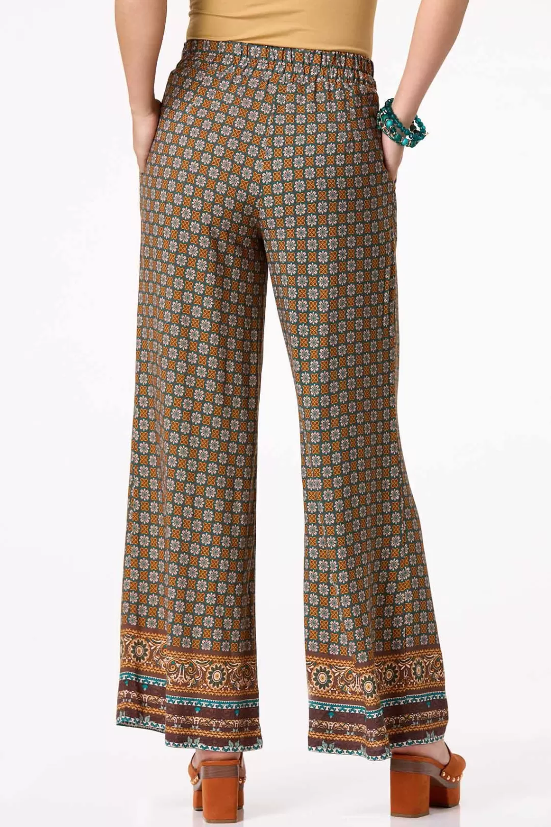 Cato Pants | Medallion Border Pants