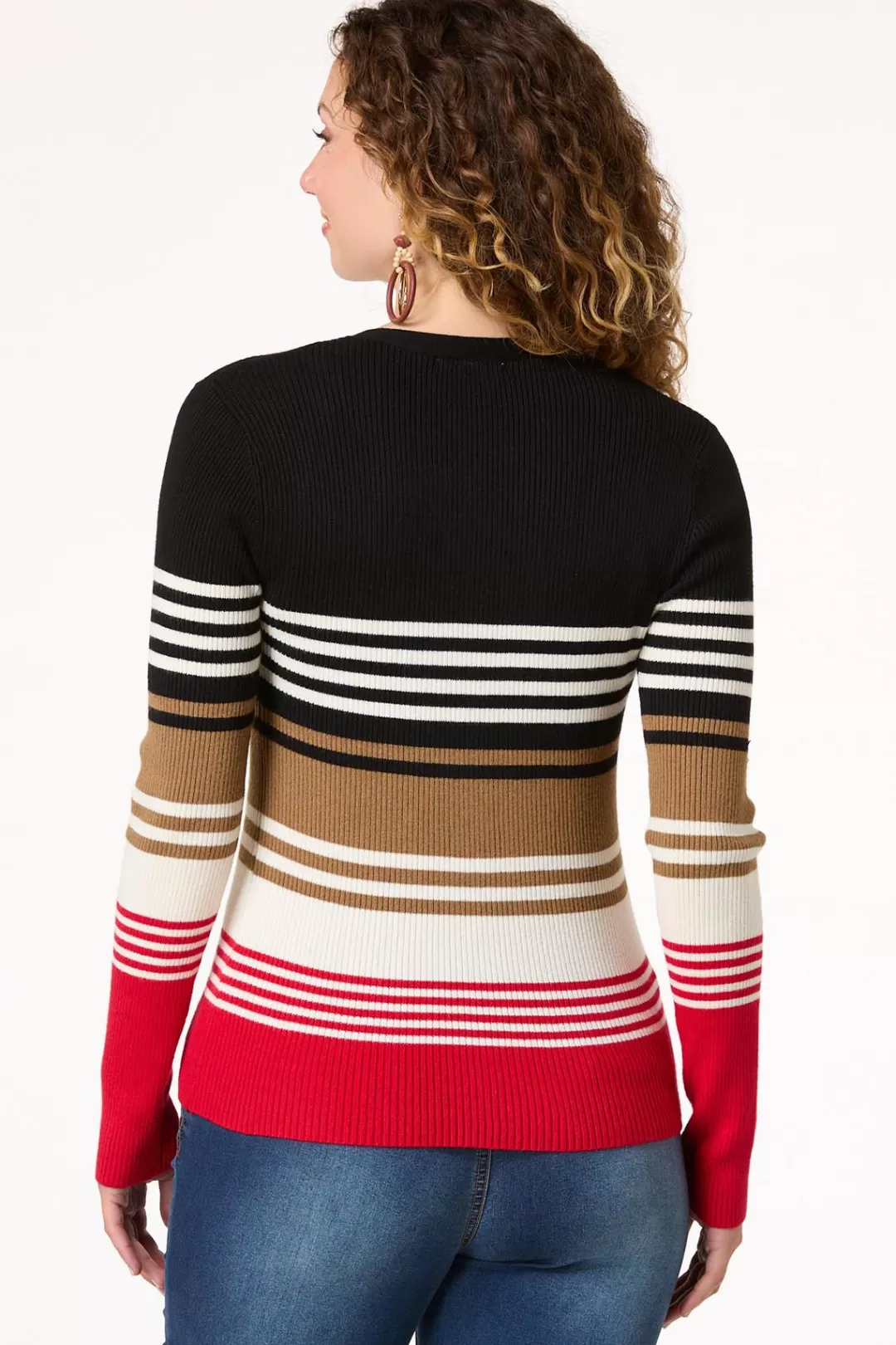 Cato Sweaters | Multi Stripe Cardigan