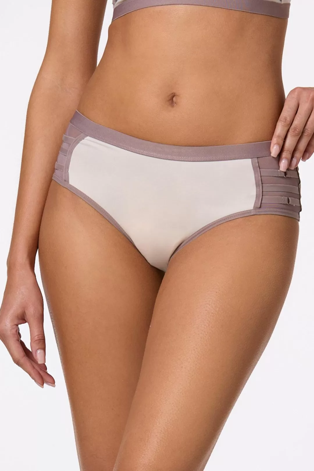 Cato Intimates | Neutral Lace Hipster Panty Set