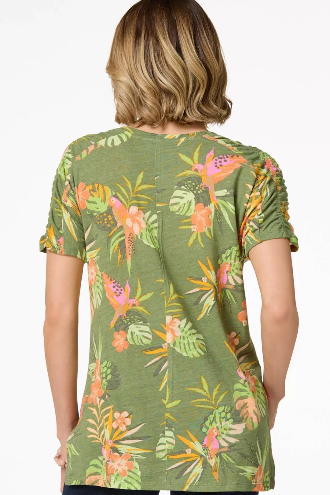 Cato Tops | Parrots In Paradise Top