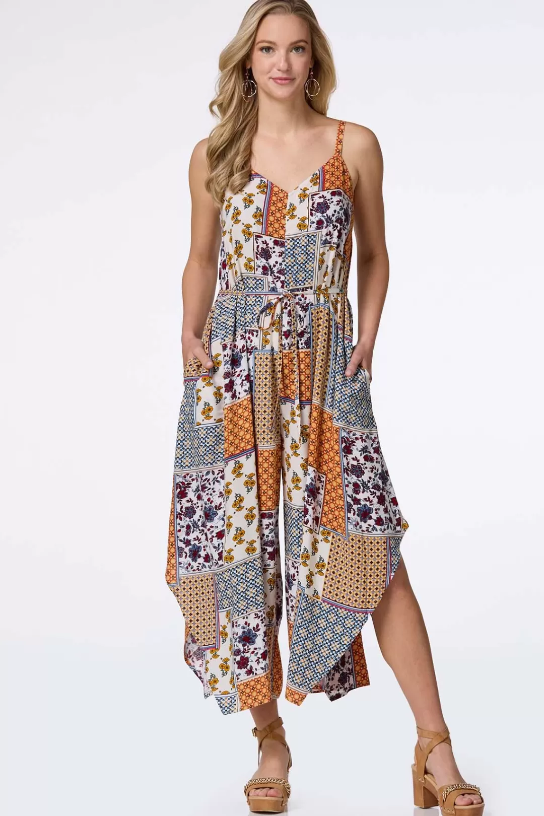 Cato Dresses | Patchwork Genie Jumpsuit