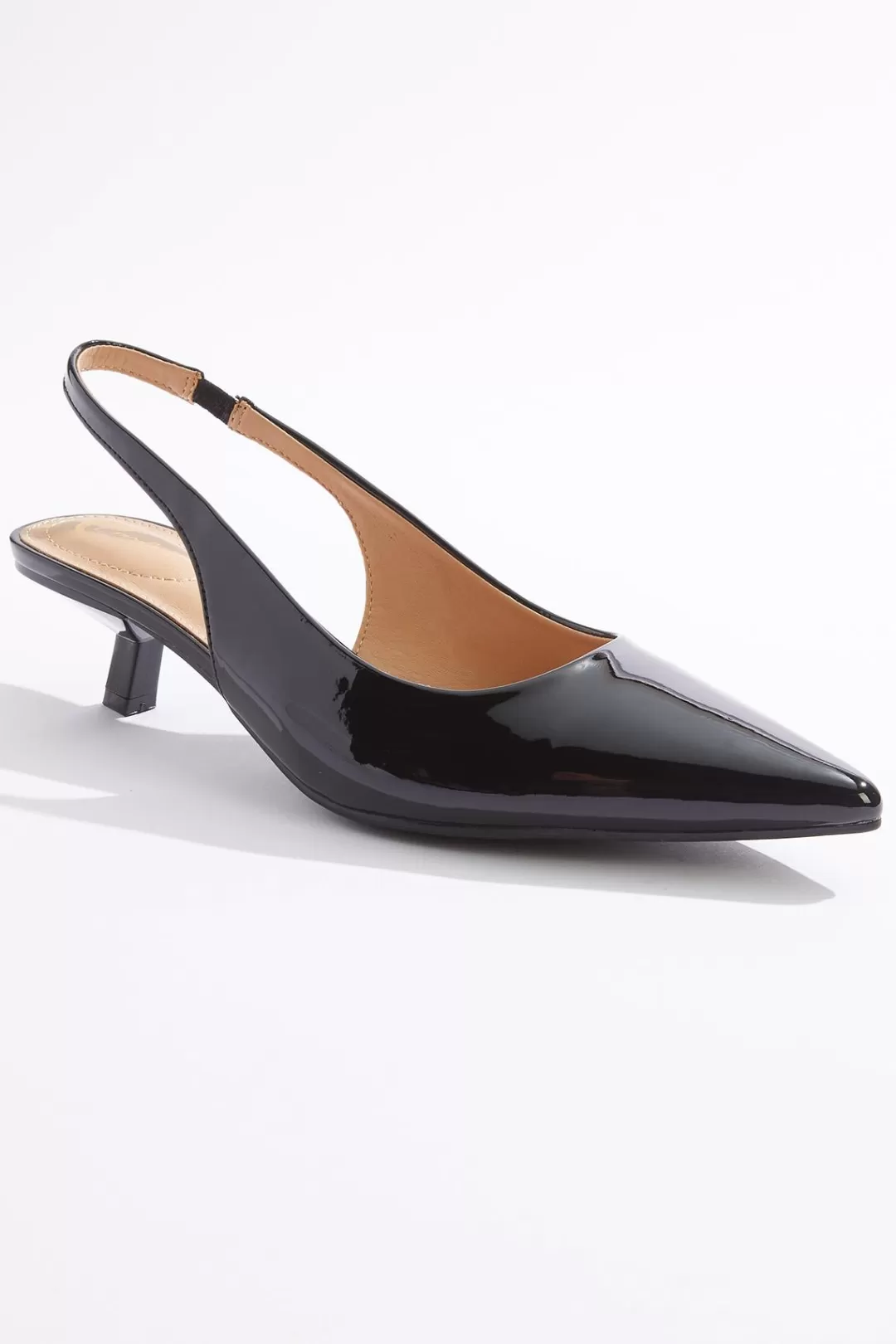 Cato Heels | Patent Slingback Pumps