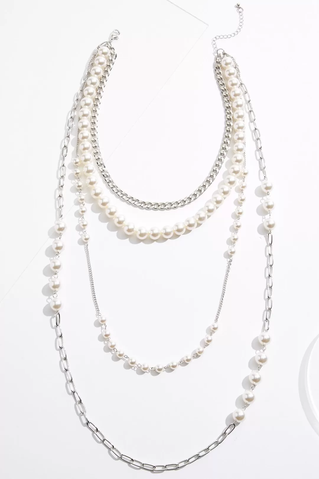 Cato Necklaces | Pearl Multi Layered Long Necklace