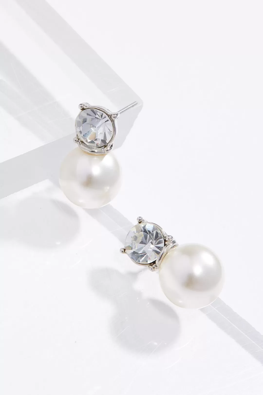 Cato Social Occasion | Earrings | Pearl Stone Button Earrings