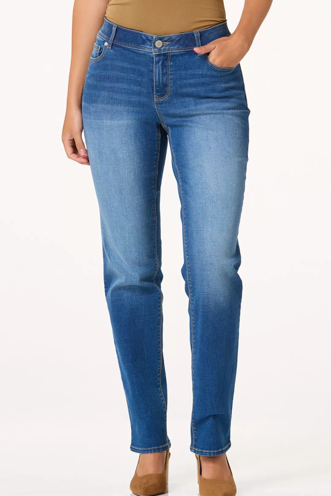 Cato Petites | Jeans | Petite Mid Rise Faded Blue Jeans