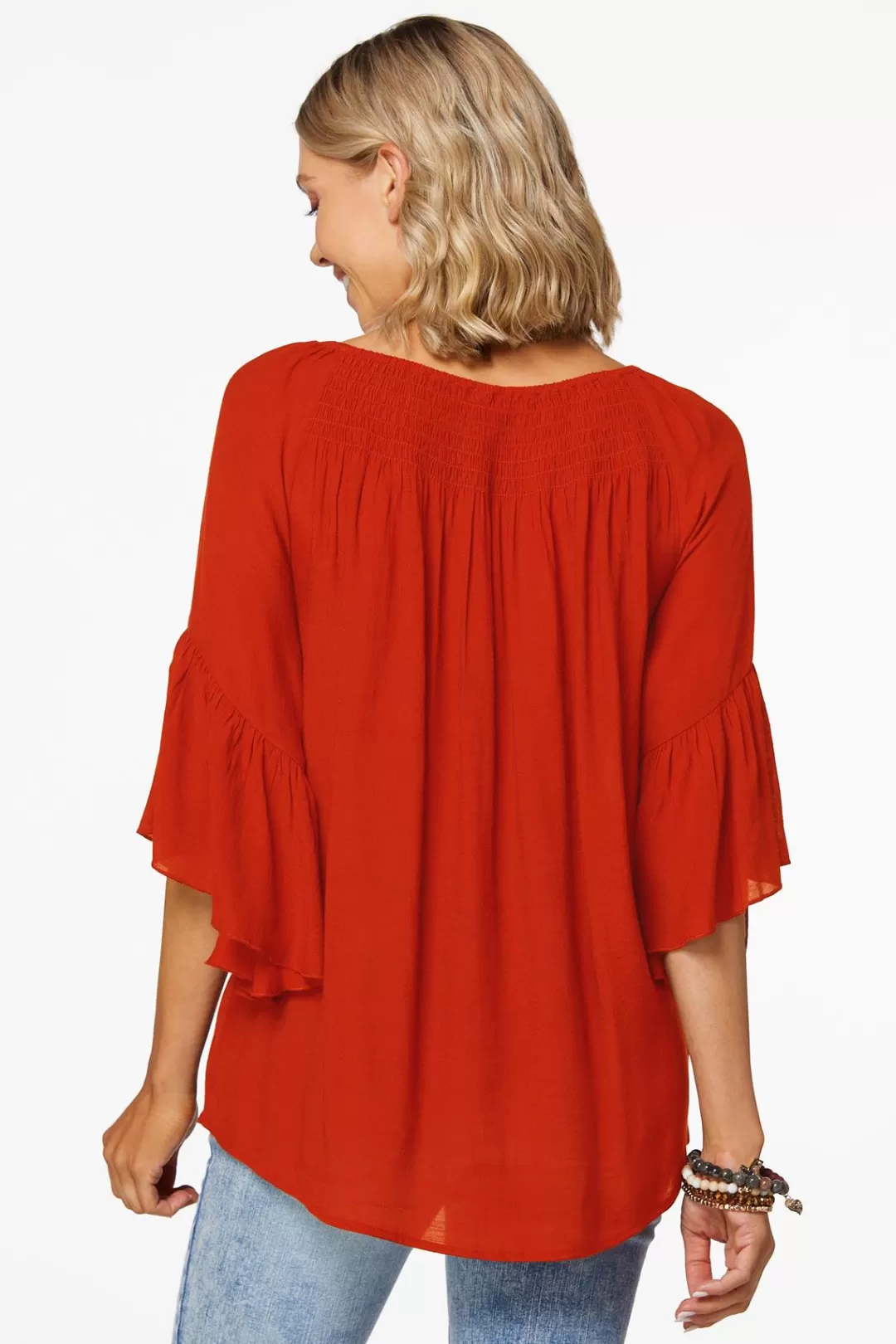 Cato Petites | Tops | Petite Ruffled Bell Sleeve Top