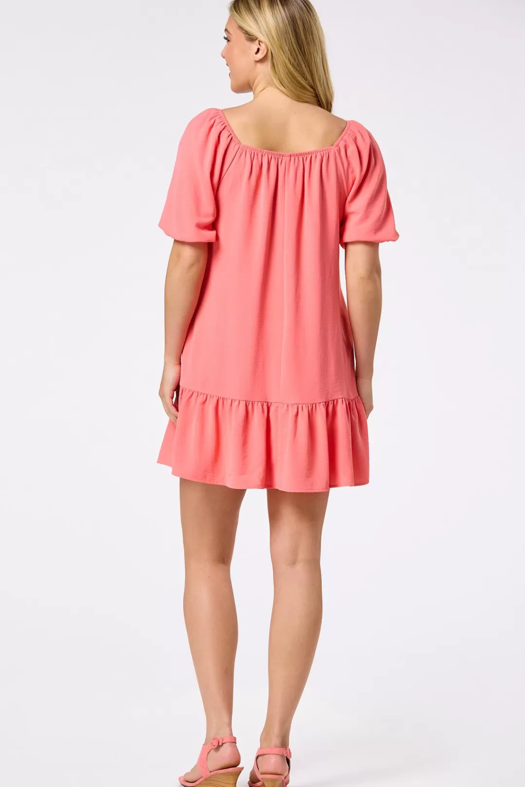 Cato Dresses | Pink Bubble Sleeve Dress