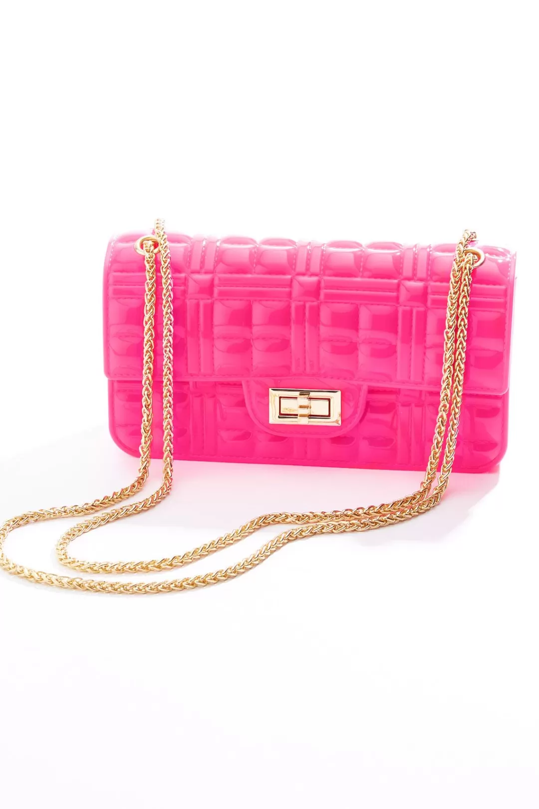 Cato Handbags | Pink Jelly Chain Crossbody