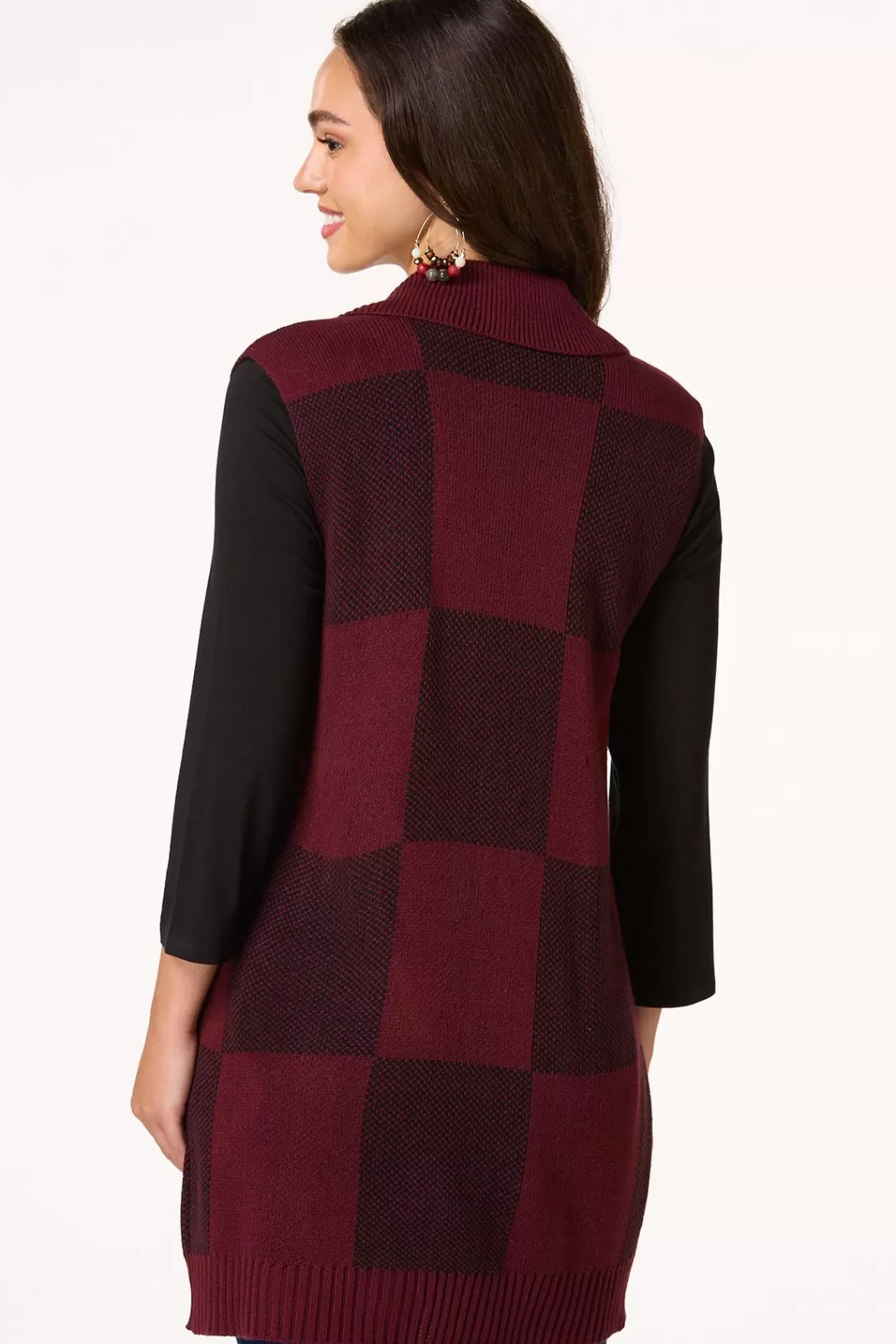 Cato Sweaters | Plaid Sweater Vest Tunic