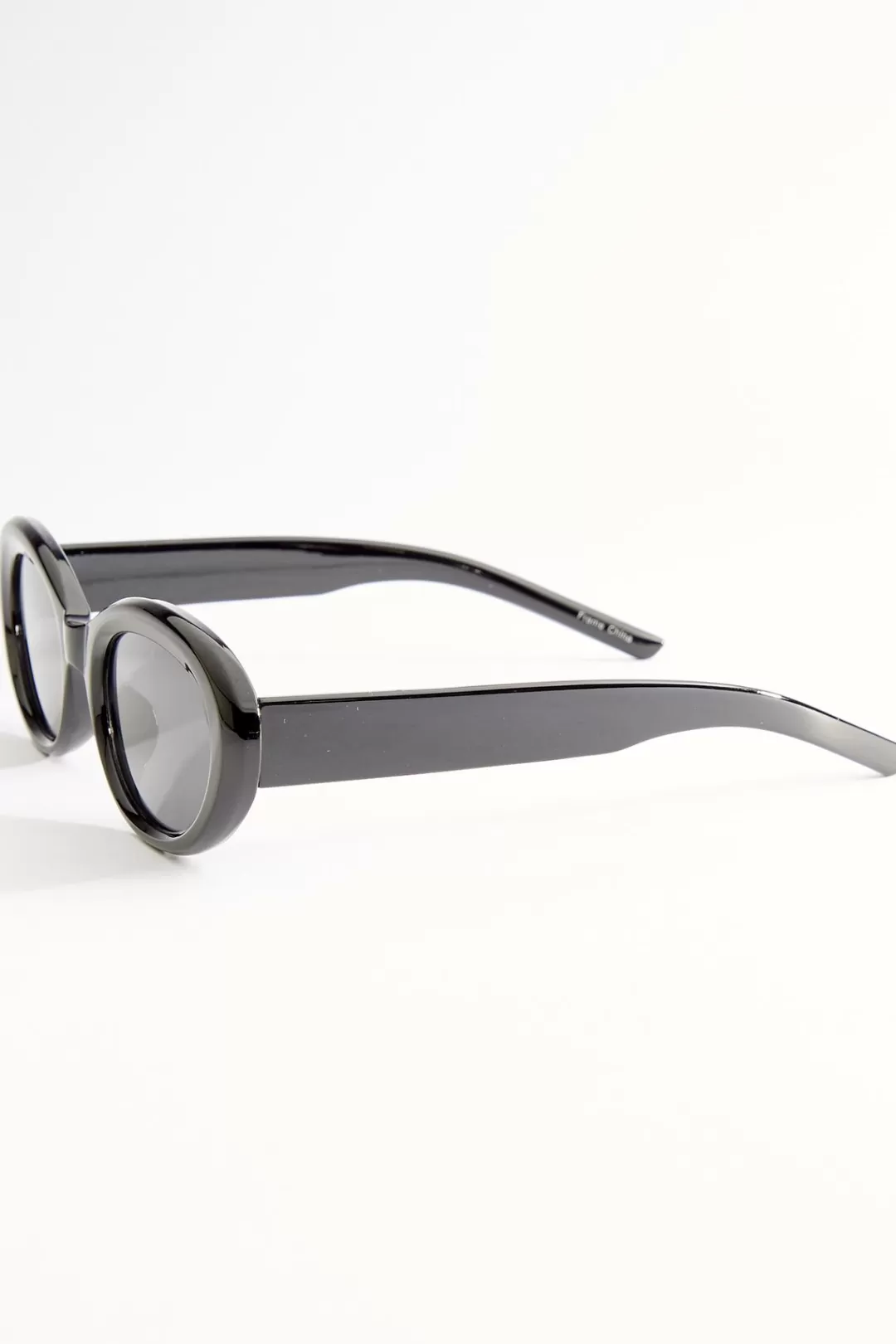 Cato Sunglasses | Plastic Black Round Sunglasses