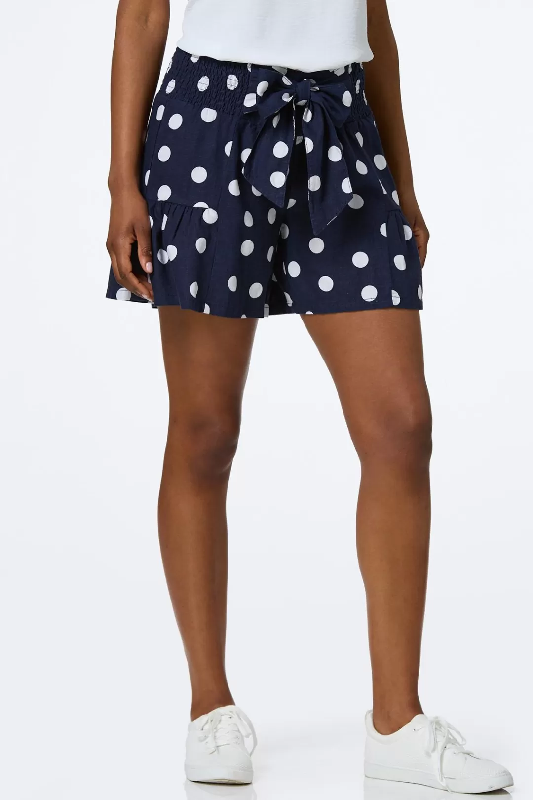 Cato Shorts | Polka Dot Linen Shorts