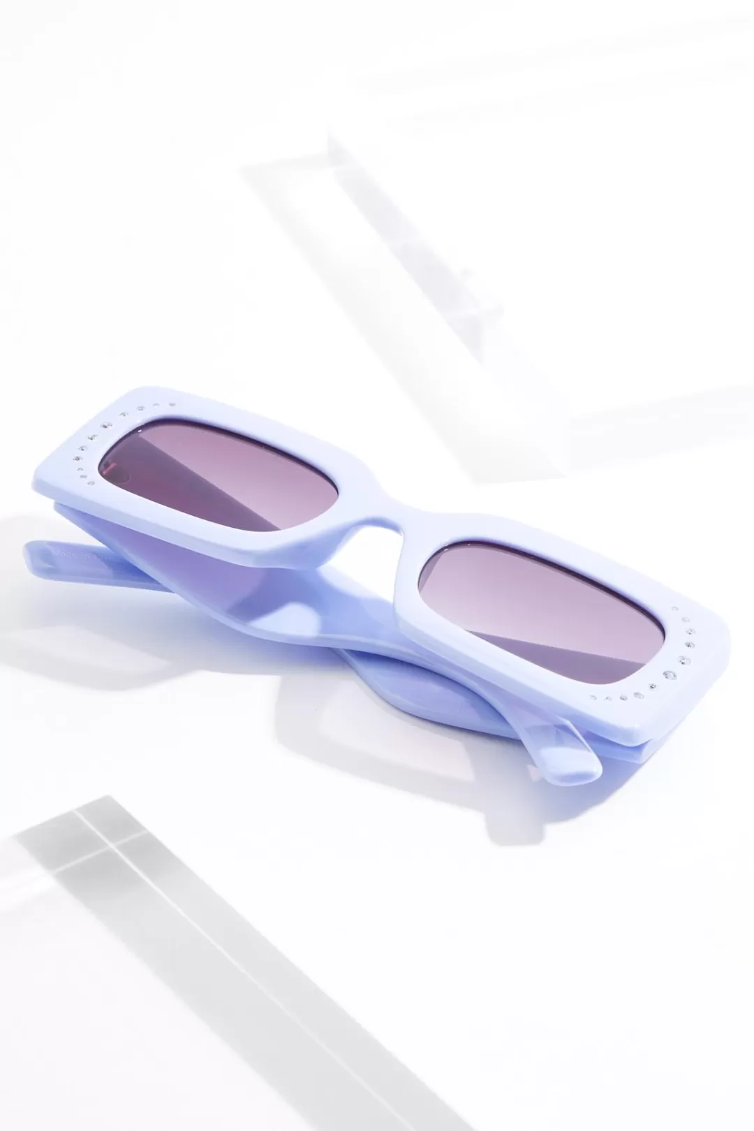 Cato Sunglasses | Rhinestone Trim Blue Sunglasses