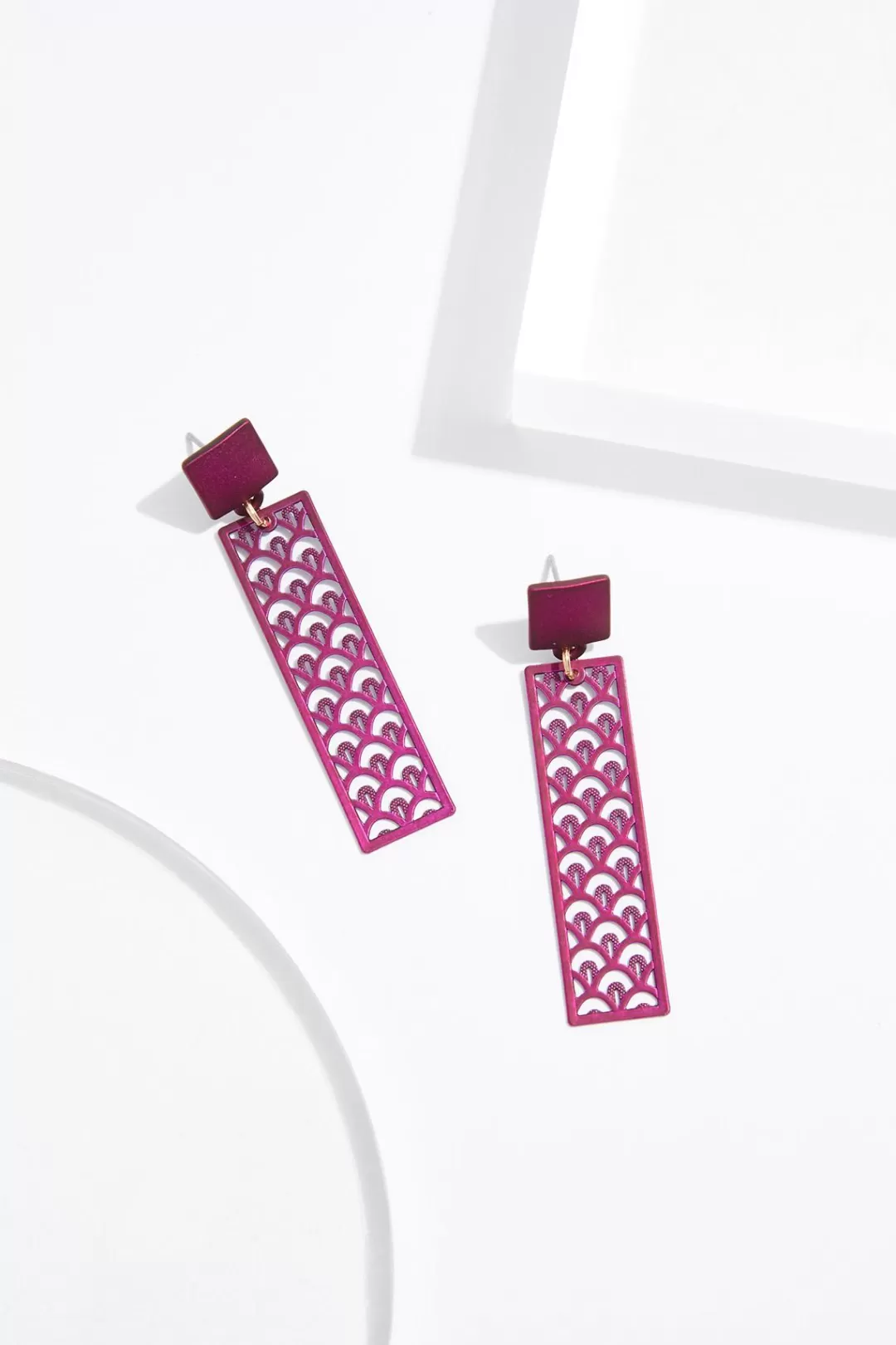 Cato Earrings | Rubber Filigree Post Earrings