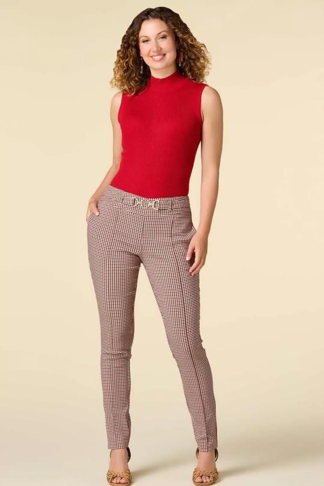 Cato Pants | Scarlet Plaid Pants