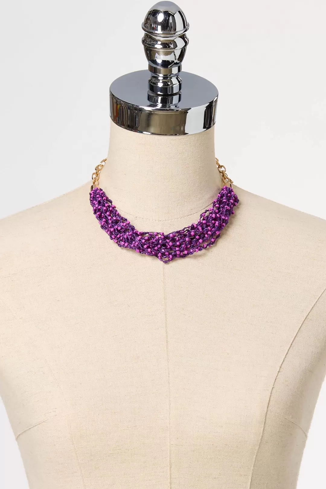 Cato Necklaces | Seed Bead Thread Layered Short Necklace