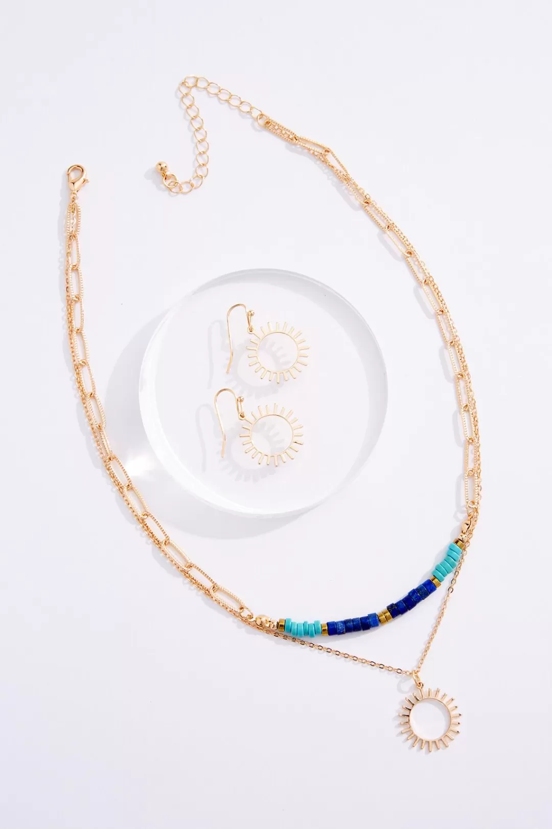 Cato Sets | Necklaces | Semi- Precious Layered Short Necklace Set